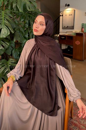 Lamelif Janjan Şal Koyu Kahve