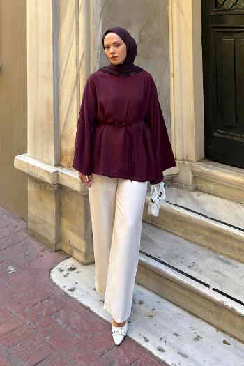 Plum Crew Neck Modal Unprinted Tunic