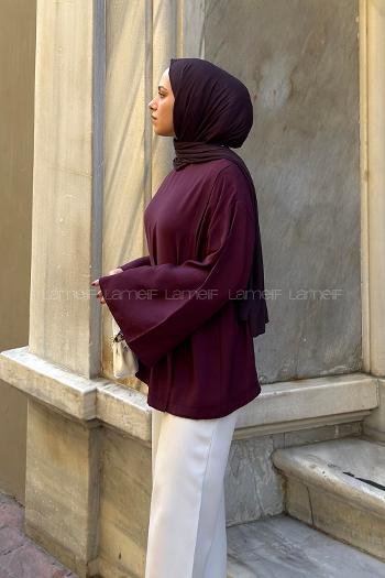 Plum Crew Neck Modal Unprinted Tunic