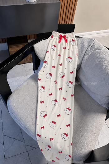 Lamelif Milan Kumaş Hello Kitty Desenli Pijama Altı