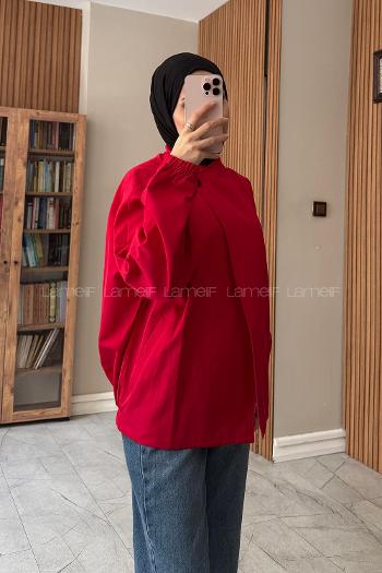 Lamelif Bomber Ceket Kırmızı