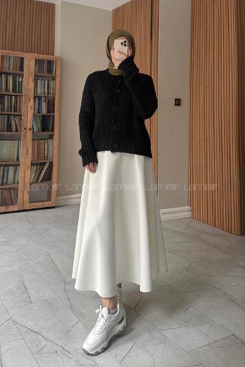 Lamelif Selanik Örgü Hırka Siyah