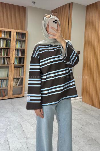 Bitter Brown Crew Neck Long Arm Sweatshirt