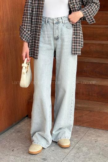 Light Blue Denim High Waist Denim Pants