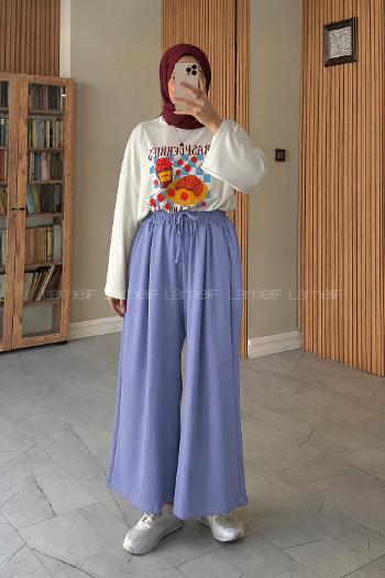 Denim Blue Oysho High Waist Pants