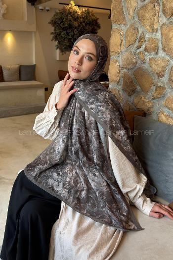 Lamelif Rose Garden Desen Bambu Şal Toprak