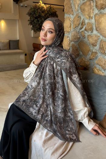 Lamelif Rose Garden Desen Bambu Şal Toprak
