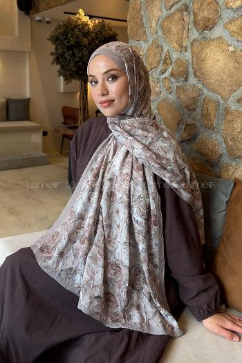 Mink Cotton Fabric Flowering Shawl