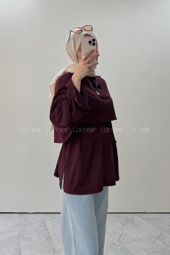 Plum Crew Neck Cotton Oysho Tunic