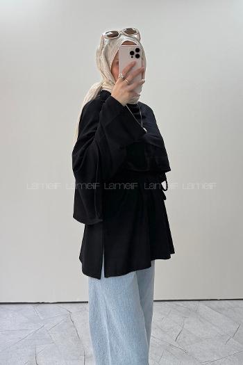 Black Crew Neck Cotton Oysho Tunic