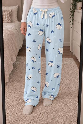 Lamelif Milan Kumaş Hello Kitty Desenli Pijama Altı