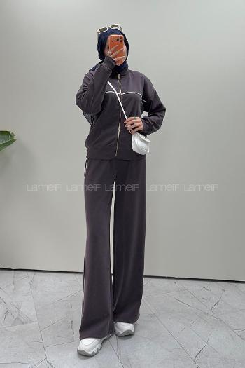 Plum Neckband Long Arm Modal Oysho Regular Trousers Comfortable Suit