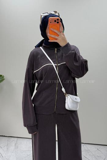 Plum Neckband Long Arm Modal Oysho Regular Trousers Comfortable Suit