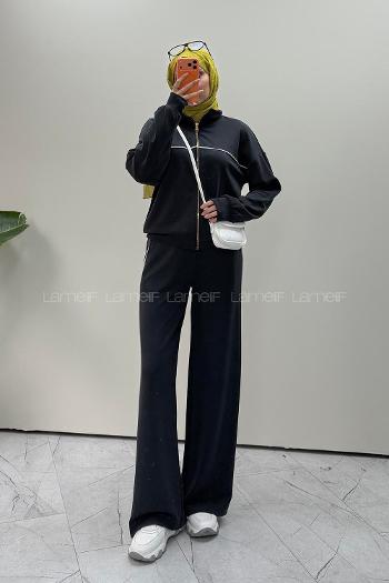 Black Neckband Long Arm Modal Oysho Regular Trousers Comfortable Suit