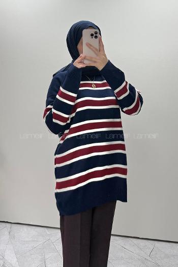 Navy Blue Crew Neck Long Arm Jumper