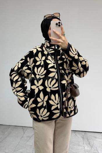 Black Neckband Long Arm Jacket