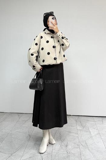 Stone Zippered Neck Long Arm Jacket