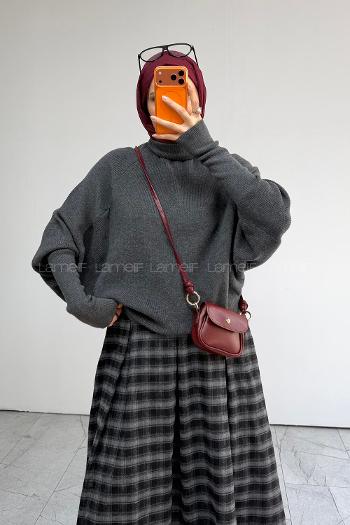 Smoked Turtle Neck Long Arm Jumper