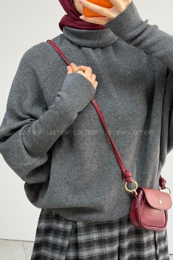Smoked Turtle Neck Long Arm Jumper