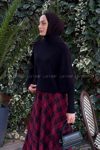 Black Turtle Neck Long Arm Jumper
