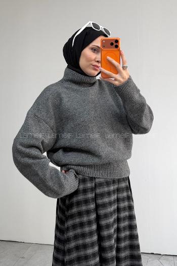 Smoked Turtle Neck Long Arm Jumper