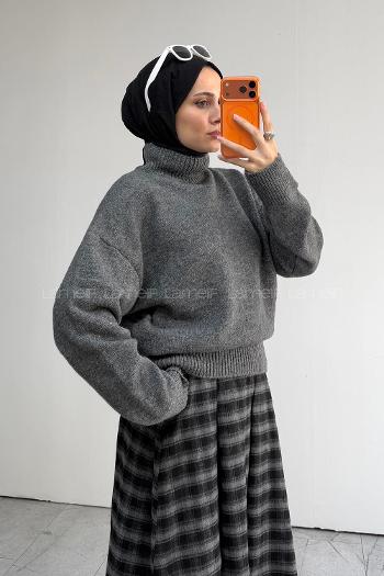 Smoked Turtle Neck Long Arm Jumper