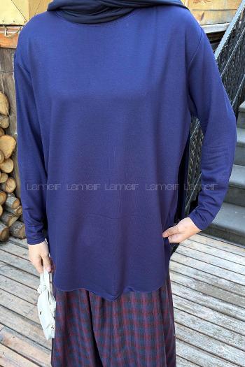 Lamelif Basic Sweat Lacivert
