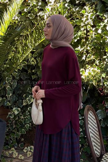 Lamelif Basic Sweat Mürdüm