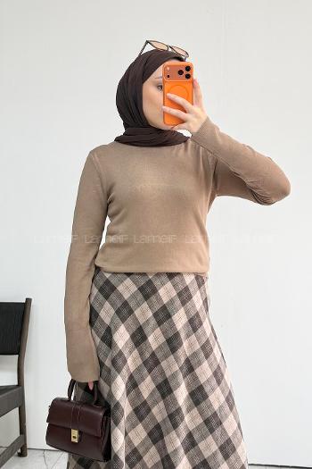 Dark Mink Neckband Long Arm Jumper