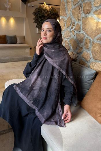 Lamelif Bulut Desen Bambu Şal Toprak