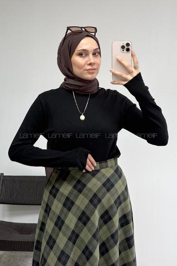 Black Neckband Long Arm Jumper