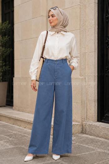 Lamelif Kadın Keten Gabardin Mihra Pantolon