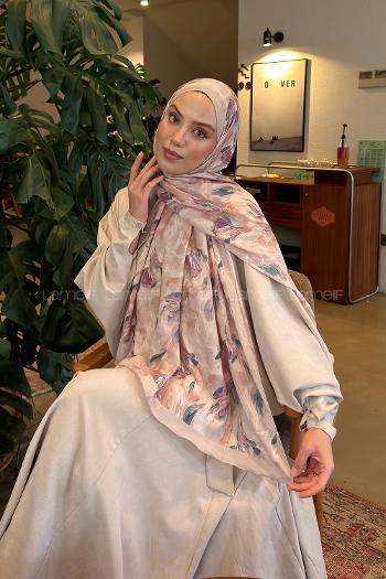 Mink Cotton Fabric Flowering Shawl