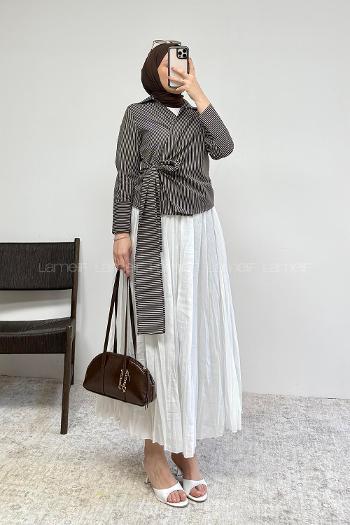 Brown Shirt Collar Long Arm Cotton Unprinted Shirt