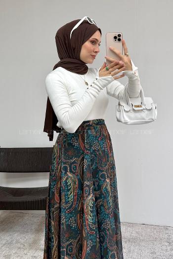 Ecru Neckband Long Arm Jumper