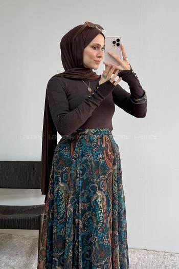 Bitter Brown Crew Neck Long Arm Jumper