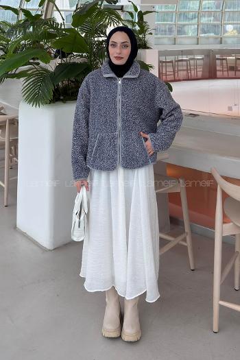 Smoked Neckband Long Arm Unprinted Sweatshirt
