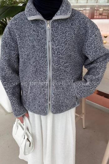 Smoked Neckband Long Arm Unprinted Sweatshirt