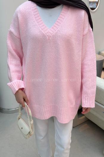 Powder V Neck Long Arm Jumper