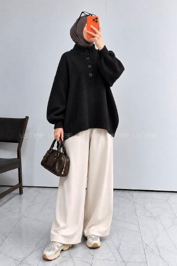 Black Mock Turtle Neck Long Arm Jumper