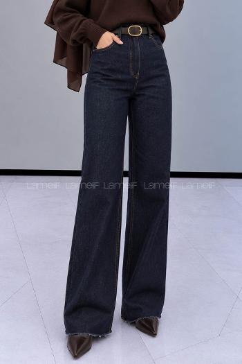Blue-2 Denim High Waist Denim Pants