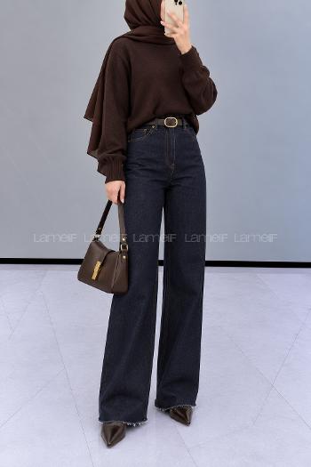 Blue-2 Denim High Waist Denim Pants