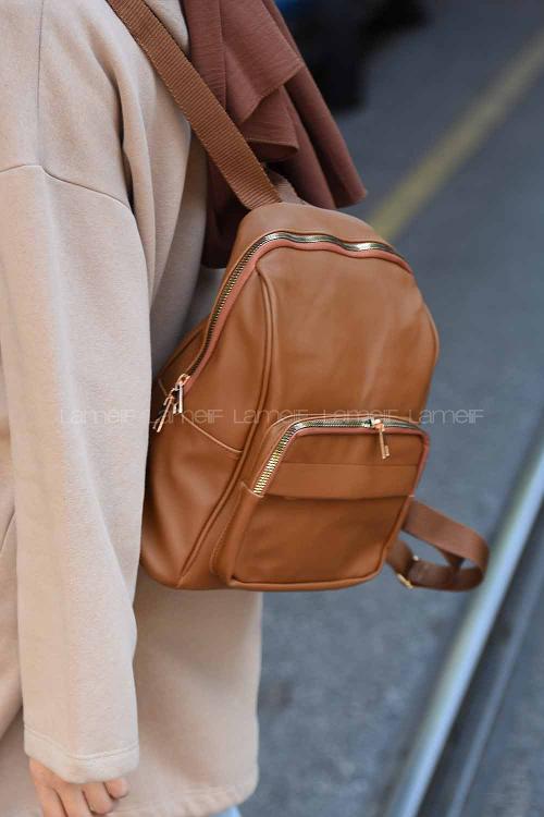 Tan Buckle Skin Hand Bag Bag