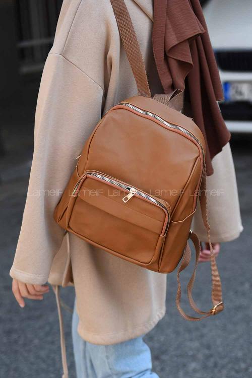 Tan Buckle Skin Hand Bag Bag