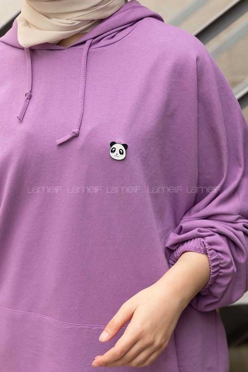 Plum Purple Iron Brooch