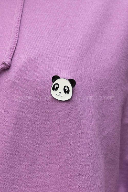 Plum Purple Iron Brooch