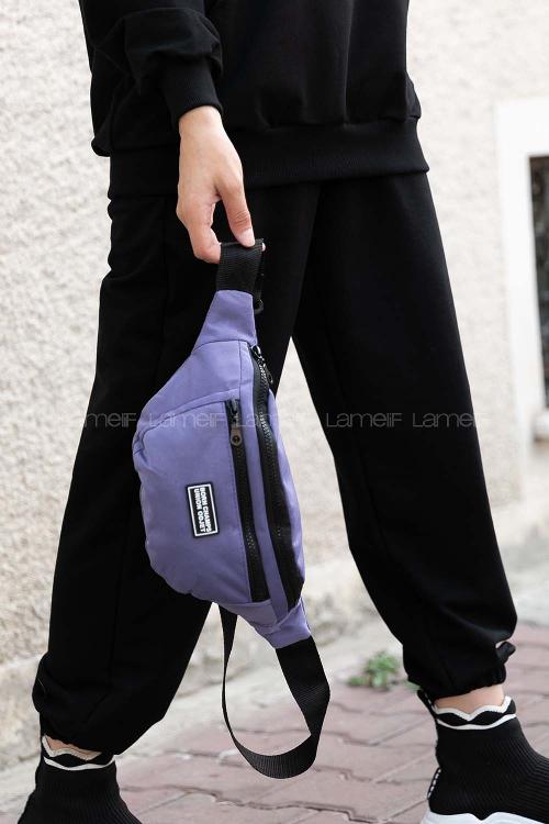 Lamelif Union Model Bel Çanta Mor