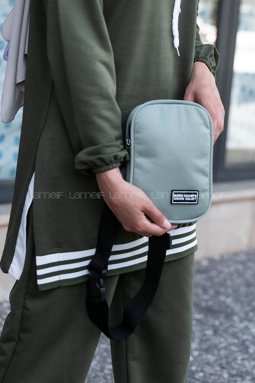 Plum Green Buckle Skin Hand Bag Bag