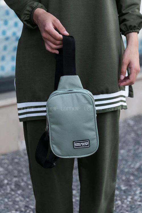 Plum Green Buckle Skin Hand Bag Bag