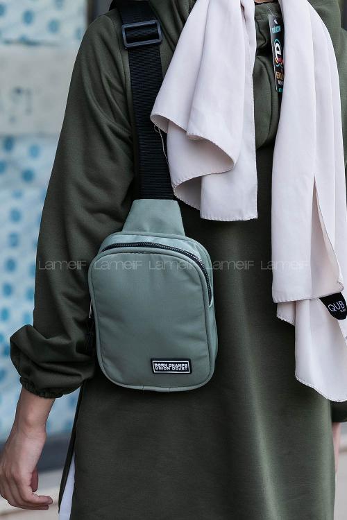 Plum Green Buckle Skin Hand Bag Bag